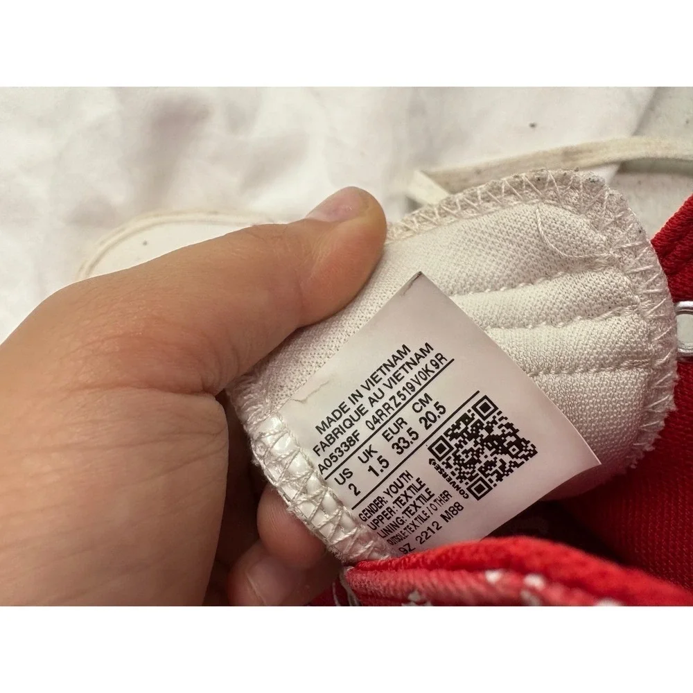 Converse Converse Untitled Hi 'Not A Chuck' University Red White size 2
